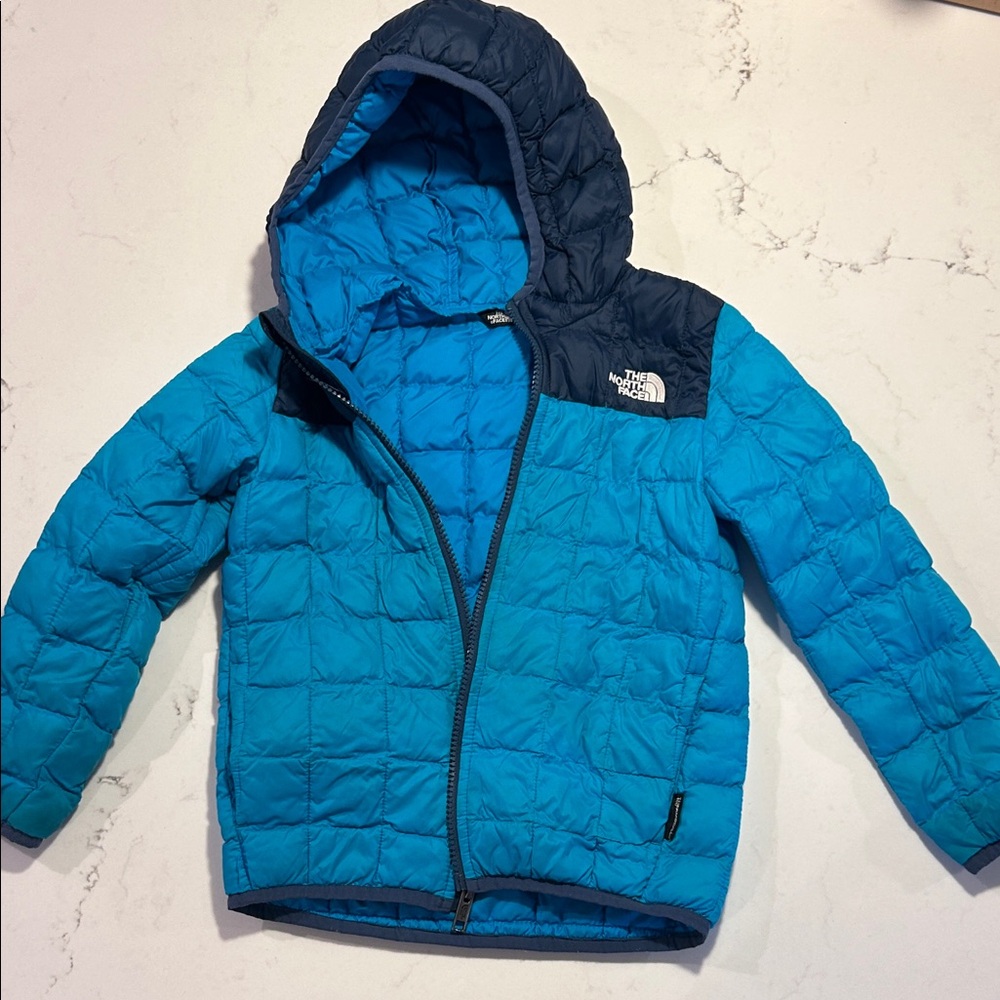The North Face Kids Blue and Navy Puffer Jacket